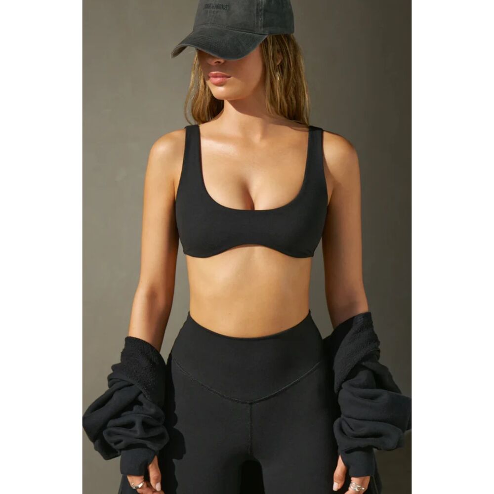 Joah Brown Black Scoop Sports Bra